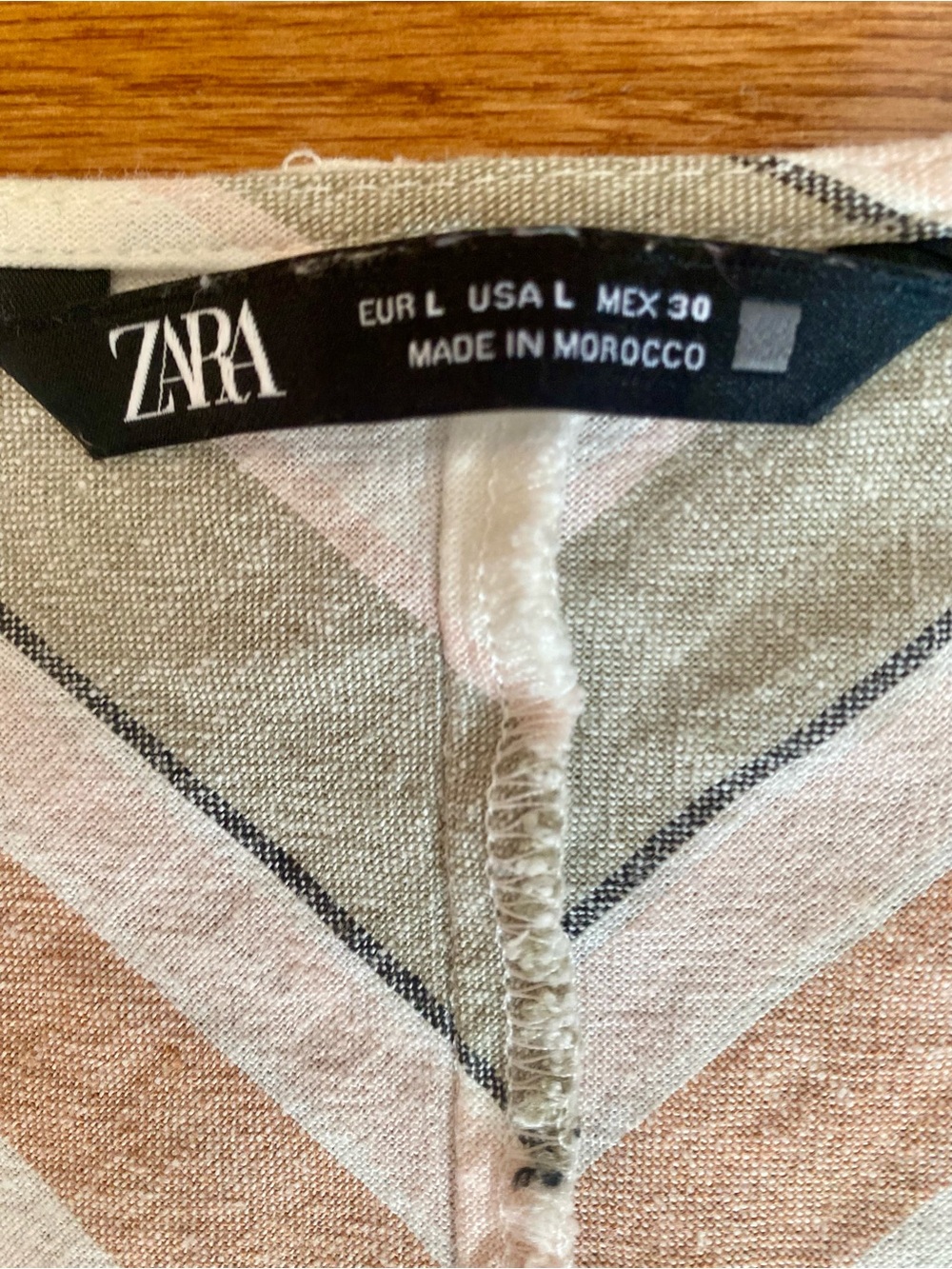 Zara Linen Blend Striped Tie Front Crop Top & Shorts Set Boho Coastal L - Picture 6 of 16